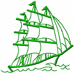 Boats Embroidery Design 10 Boats Embroidery Design 10